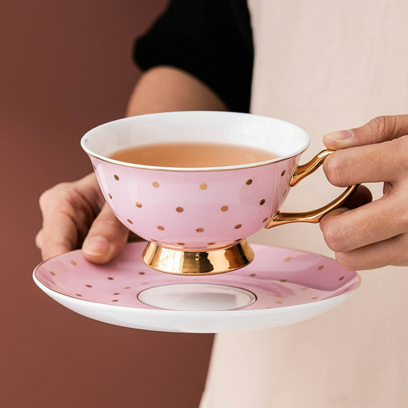 Coffee Tea Catering - Ceramiczne różowe kubki do kawy z