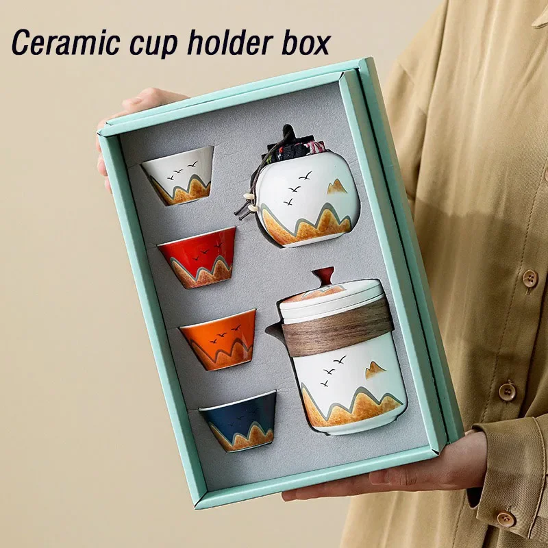 Coffee Tea Drawer Organizer - Pudełko upominkowe, ceramiczny kubek do herbaty