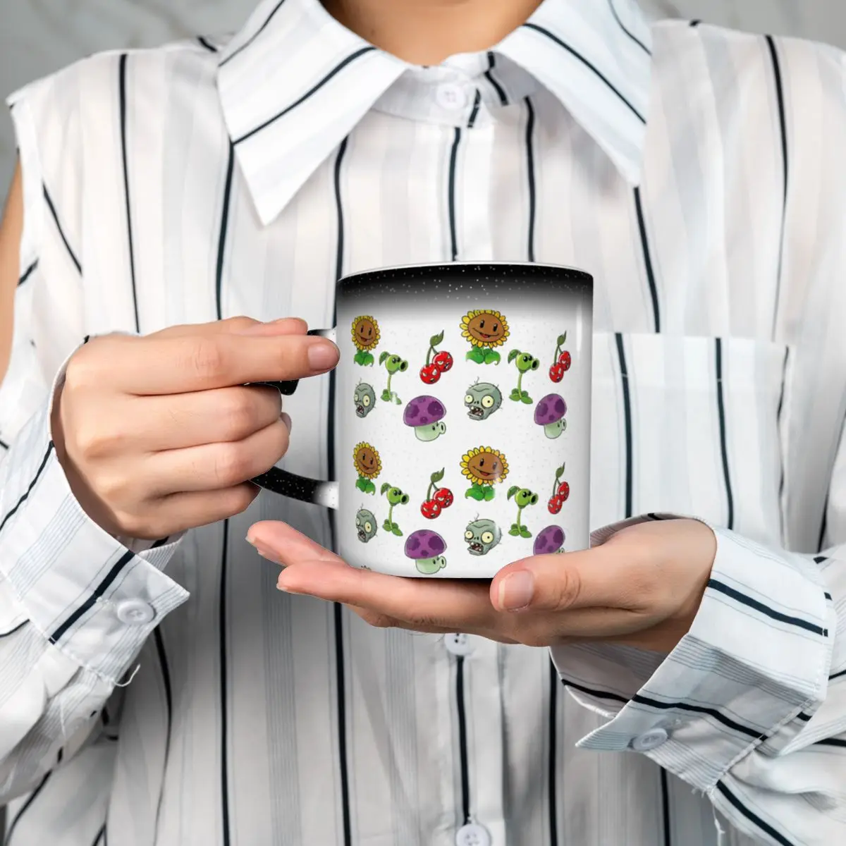 Coffee Vs Tea - Kubek Combo Plants Vs. Zombies, Śmieszne
