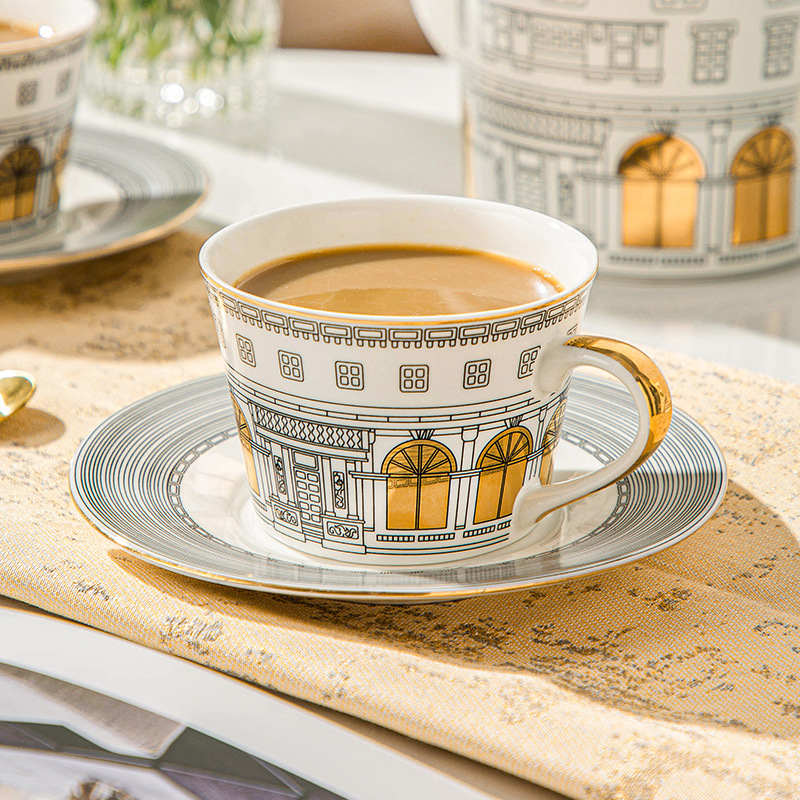 Coffee Tea Catering - Architektoniczny kubek i spodek Kubek do