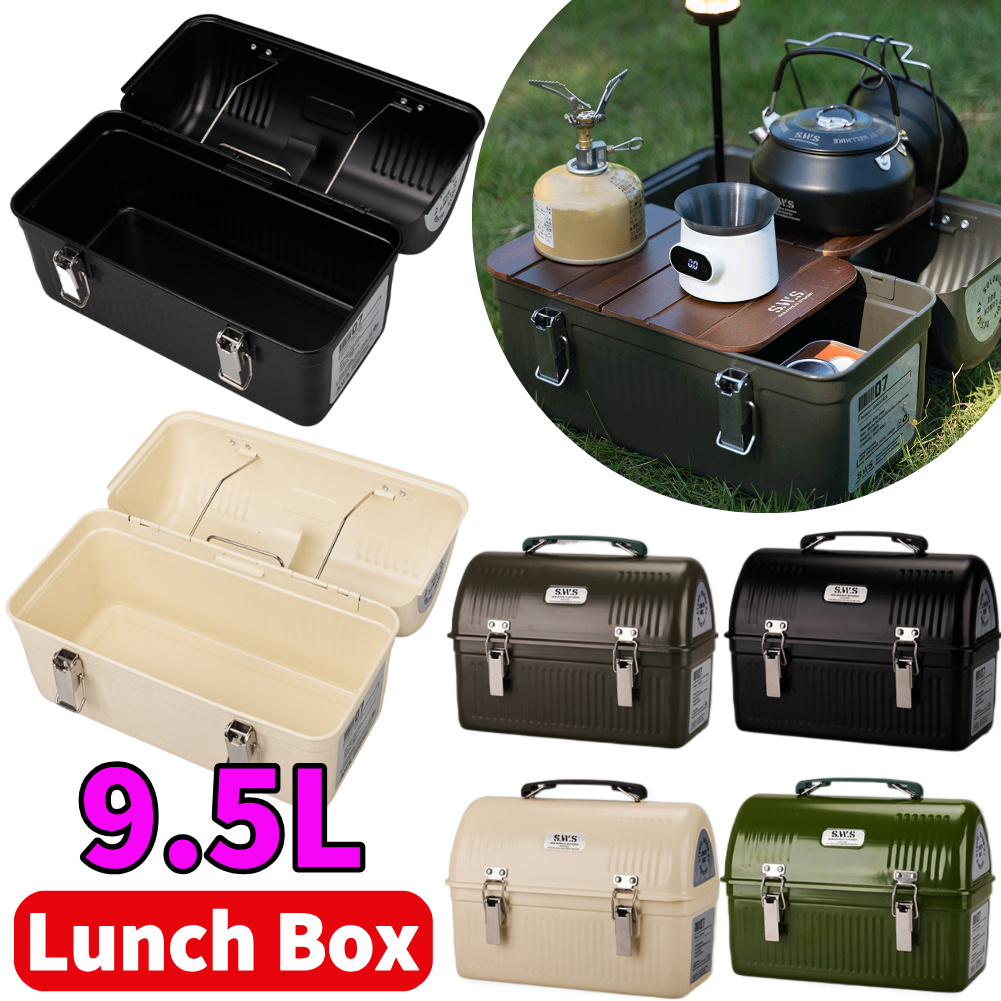 Coffee Tea Drawer Organizer - Metalowy pojemnik na lunch w stylu