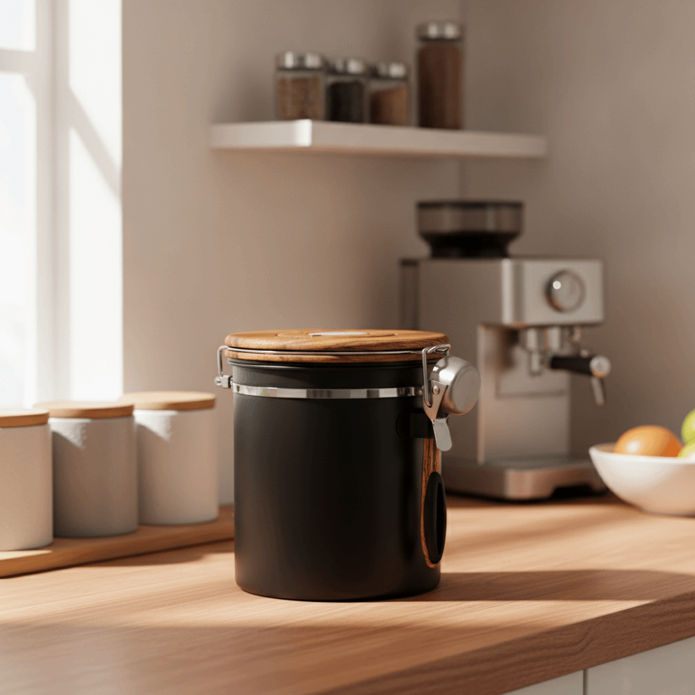 Pojemnik na ziarna kawy ze sta – Coffee Tea And Bean Leaf recenzja i cena