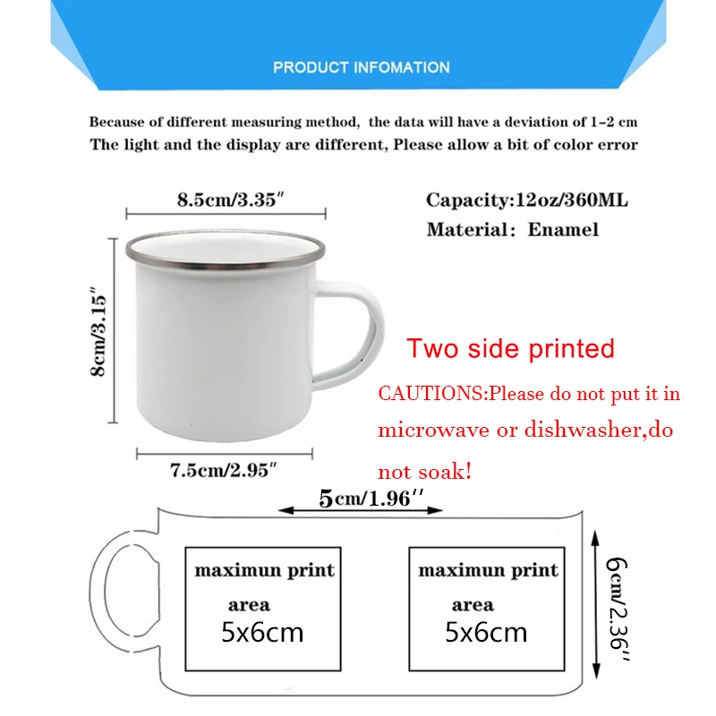 Niestandardowy kubek emaliowan – Coffee Tea Name recenzja i cena