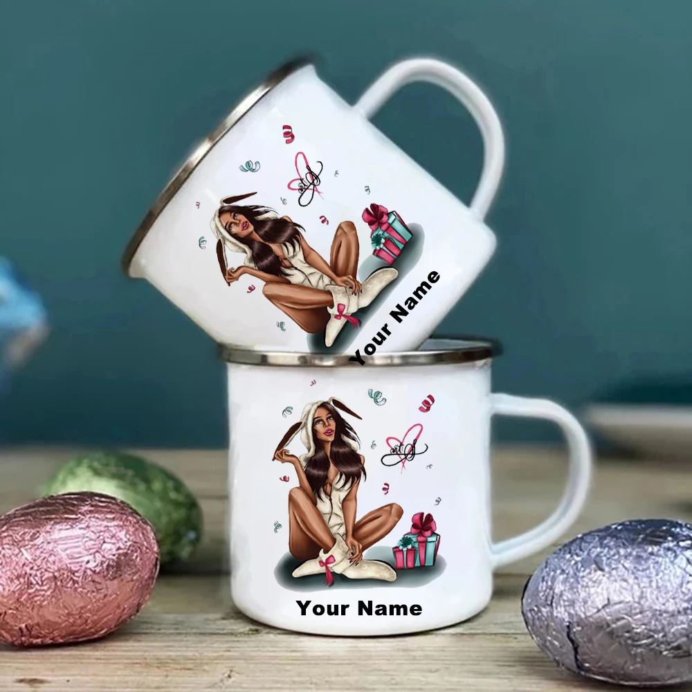 Niestandardowy kubek emaliowan – Coffee Tea Name recenzja i cena