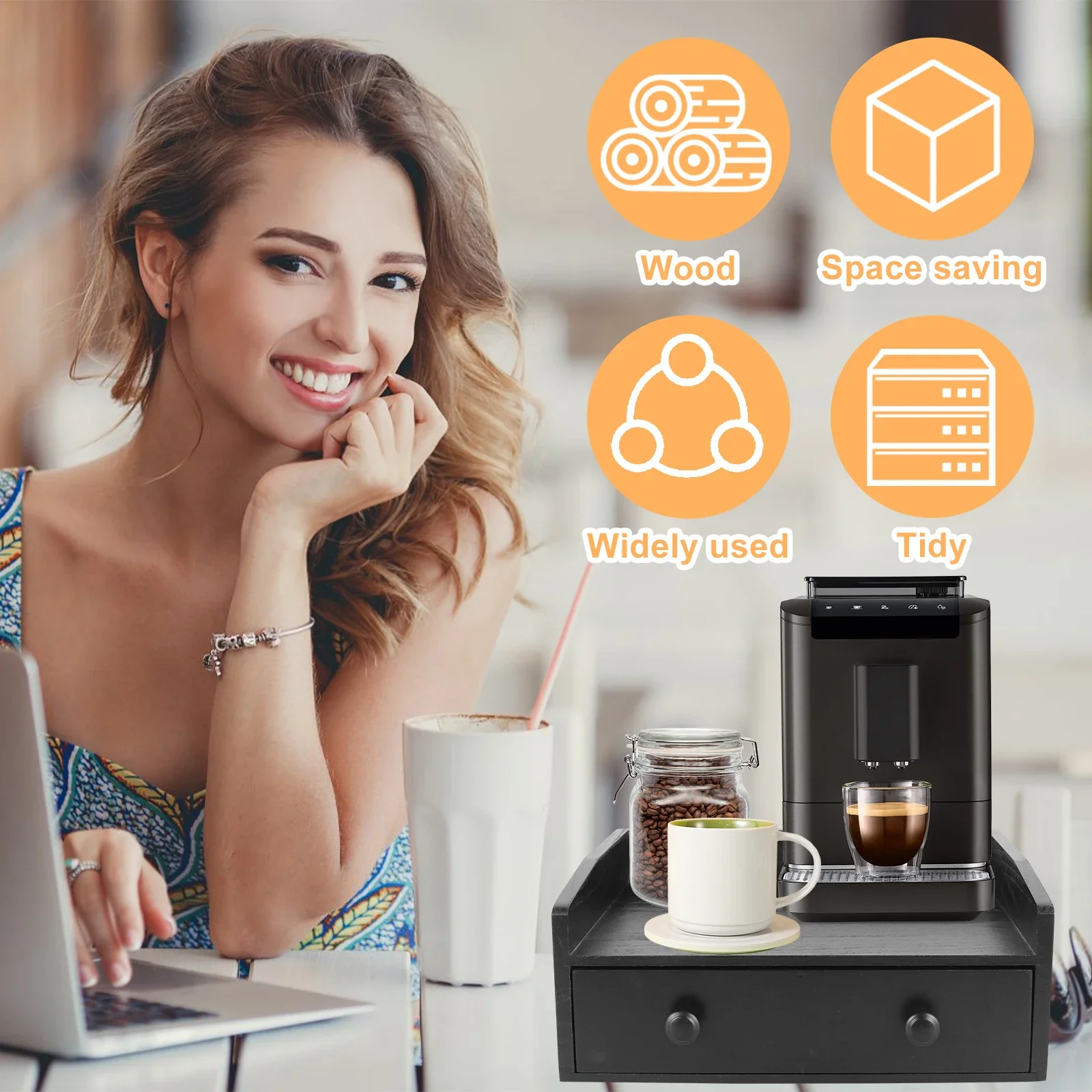 Szuflada na ekspres do kawy, d – Coffee Tea Drawer Organizer recenzja i cena