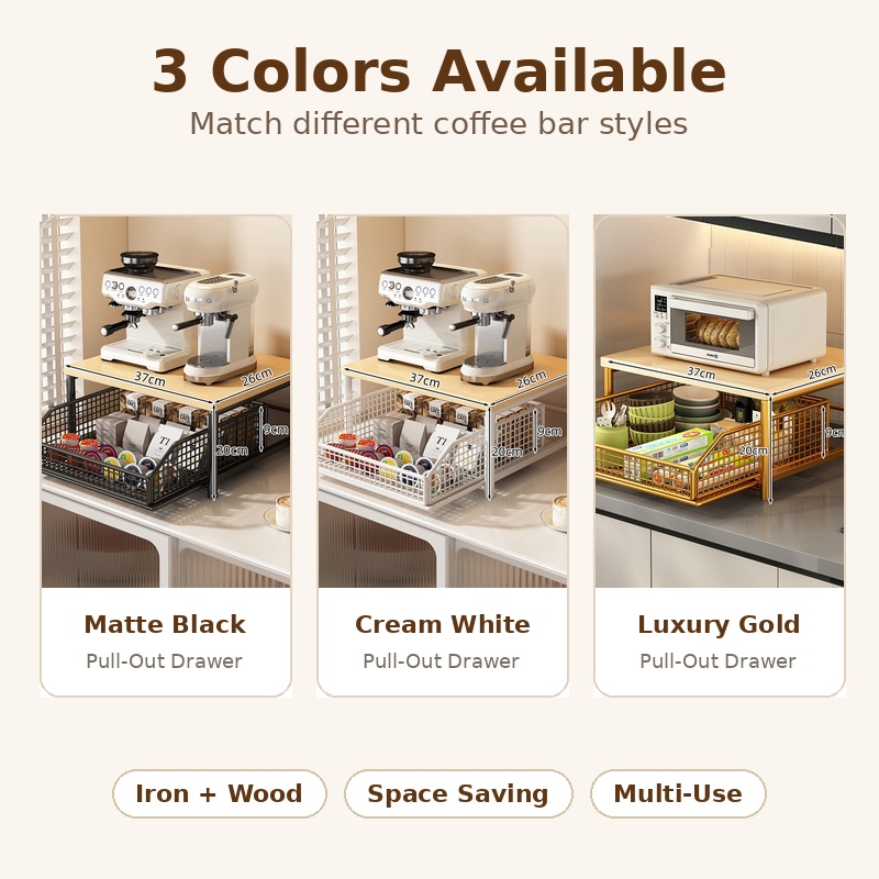 Półka na ekspres do kawy z wys – Coffee Tea Drawer Organizer recenzja i cena