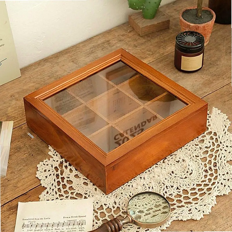 Drewniany pojemnik na herbatę  – Coffee Tea Drawer Organizer recenzja i cena
